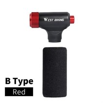 WEST BIKINGCO2 미니 펌프 자전거 빠른 공기 팽창기 휴대용 핸드 펌프 슈레이더 및 프레스타 밸브 어댑터 사이클링 MTB 자전거 펌프, CHINA, B New Red