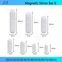 혼합기 유형 B 자기 교반기 바 PTFE 믹서 교반 막대 3x6 3x8 5x10 7.5x15 - 10x60mm 실험실 화학, B15 7.5x15mm(5Pcs)