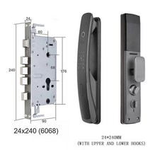 도어락 키없는 자물쇠 aisuo z3 tuya wifi 원격 잠금 해제 임시 암호 지문 자기 카드 암호 키 완전 자동 스마트 도어 잠금, 후크 24