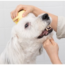 나리치 애견 샴푸브러쉬 강아지 고양이 목욕솔 실리콘브러쉬 샴푸일체형, 핑크, 하트