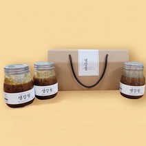 서산 생강청 생강라떼 수제 진저 400g 3병 선물세트, 생강청3병(선물포장포함)