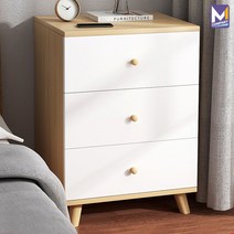 MCOMPANY 인테리어 수납장 협탁 침대 옆 침실 서랍장 책상 북유럽 거실 쇼파 미니 사이드 테이블 와이드 유럽풍 거실장 보조 간이 원목 3단 선반 엔틱 모던 48*35*60