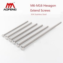 앙카볼트 외부 육각 확장 나사 304 스테인레스 스틸 외부 플랫 육각 헤드 기계 M6 M8 M10 M12 M16 200mm 180mm 길이 63, M6X180MM 5PCS