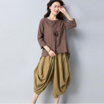 [숙대공장] F6012-7012 언발블라우스 항아리바지 배기 할렘바지