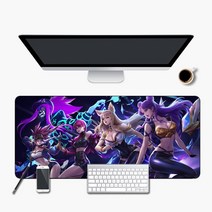 뉴타임즈 마우스 장패드 리그오브레전드 롤 LOL, K/DA 2 + 900x400mm + 2mm