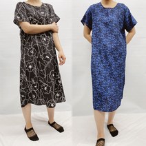엄마옷 데일리 나염 여성 여름 인견 반팔 예쁜 원피스 미디 원피스 빅사이즈