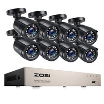 CCTV 보안 카메라 시스템 8CH H.265 5MP HD-TVI DVR 키트 8 1080p 2MP 홈 야외 야간 투시경 비디오 감시, 01 With 8 Black Cameras_01 없음