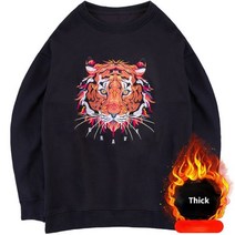 겨울 패션 후드 남성 여성 빈티지 Embriodery 타이거 스웨터 Crewneck 빅사이즈 양털 청소년