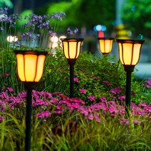 에이치케이셀 태양열 연꽃 호롱불 정원등, 황색등