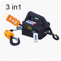 220v 500kg 원격 제어 크레인 호이스트 와이어 로프 전기 알루미늄 쉘 가정용 실내, [02] 3 in 1, [02] 500 Kg  76m, 3 in 1+500kg 76m