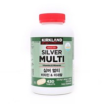 [Kirkland]커클랜드 실버 멀티 비타민 & 미네랄 1464.5mg x 430정/ 코스트코/ 국내배송, 430정, 4개