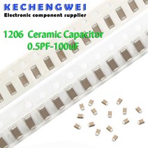 슈퍼 캐패시터 100 개 1206 50V SMD 후막 칩 다층 세라믹 커패시터 05pF100 미크로포맷 10NF 1 22 47 1PF, 12 3.9pF
