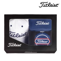 타이틀리스트 모자 파우치 타겟컵 3종 선물 세트 AJGF75, 화이트네이비