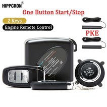 자동차 원격시동 Hippcron 자동차 경보 원격 제어 PKE 키리스 엔트리 엔진 시동 시스템 푸시 버튼 정지, 한개옵션0