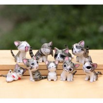 비오스 미니어처 고양이 9종 + 버섯그루터기 세트, 고양이9마리
