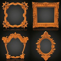 4pcs 장식 프레임 3D 모델 릴리프 STL 파일 프린터 CNC 라우터 Artcam Aspire, [01] 3D Print File
