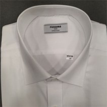 NC불광점 레노마 # 화이트 CVC 헤링본 고퀄리티 솔리드 커프스 포인트 로고 일반핏 긴팔셔츠 RKFSGP-008-WH-555