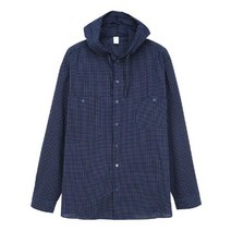 스콰즈 셔츠 STW185 3COLOR 남여공용 체크 후드남방 아메카지룩네이비 치콜 모카 크림 남방 셔츠 남자셔츠 남성셔츠 남성남방 오버핏 셔켓 남자셔켓 셔츠자켓