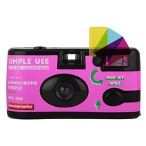 로모그래피 심플유즈 다회용카메라 크롬퍼플 핑크, ISO400, 1개