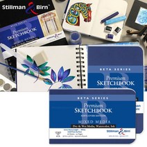 스틸만앤번 베타 270g A6 중목 소프트커버/믹스미디어 스케치패드, SB-301351L 풍경