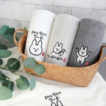 송월 오키토끼 수건 150g, 3장, 아이보리