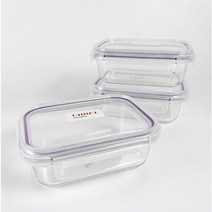 한샘 SOK 프레시 내열유리 밀폐용기 3조 640ml, 단품