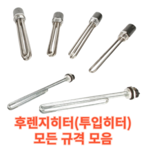서스 후렌지히터 1인치 부터 2인치 산업용 온수기 히터봉 열봉 투입형 돼지꼬리 히타봉, 10kw 500L, 캡, 2인치(투인치)