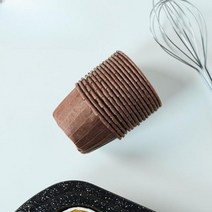 홈베이킹 유산지 컵 종이 머핀틀 코팅 일회용 컵케이크, 초콜릿 50개
