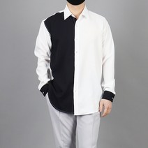 WBE~3XL 남자 빅사이즈 실크 배색 남방