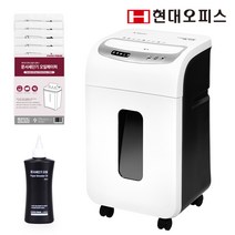 현대오피스 페이퍼프랜드 18매 세단 중형 문서세단기 [PK-1316CD/PK-1318CD 택1]+오일페이퍼+오일, PK-1318CD[화이트]