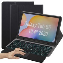 삼성 갤럭시 탭 S6 라이트 10.4인치 2020 모델 SM-P610 (Wi-Fi) SM-P615 (LTE)용 키보드 케이스 - 키보드 내장 터치패드가 있는 Eoso 삼성 커버