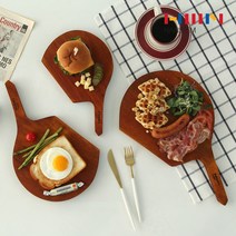 한샘 마이쿡 러브홈 우드 도마 플레이트 솔로 프렌즈 커플 훼밀리 마호가니 항균 선물세트, 커플세트(중+대)