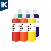 (사은품증정) 감성물감 250ml 6색 스노우키즈 핑거페인트 (빨 주 노 초 파 보) 색감교육용 유아물감 미술놀이 물감놀이 촉감놀이, 감성물감250ml(6색)+사은품:포리시트 멀티(랜덤)