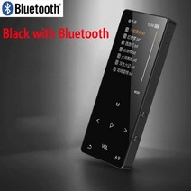 MP3 플레이어 블루투스 금속 내장 스피커 8g 16g hifi 금속 미니 휴대용 워크맨 전자 책 라디오 fm 녹음, 블랙 블루투스, 64GB
