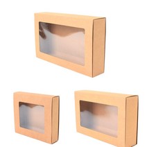 프리미엄 선물박스 투명창 포장 쿠키 마카롱 카네이션 답례품 돌잔치 생일 유치원 어린이집 개업 경조사, 사이즈, 대