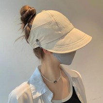니치유 여성야구모자 포니테일 똥머리 여성볼캡 모자 선캡