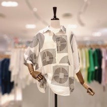 스테파니 스톤 반오픈 블라우스(A22SH2702)