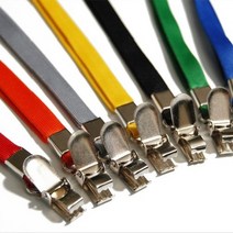 사원증목걸이줄 집게형 클립형 아크릴케이스 일반형, 1개, 클립회색