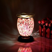 실내 아로마테라피 디퓨져 에센셜 오일 램프 전기 향로, 업그레이드 3C 홍석류 조광스위치식