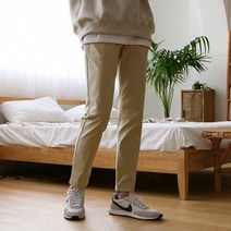텐션 스판 바이오워싱 일자 밴딩 면슬랙스 팬츠(5color)