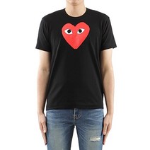 꼼데가르송 [명품]꼼데가르송 P1T112 01 남성 빅 레드하트 반팔 티셔츠 P1T1120100