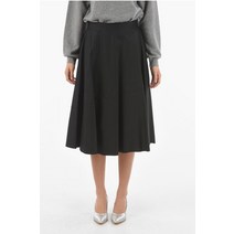 Maison Margiela MM6 ELASTIC WAISTBAND 코튼 FLARED 스커트 S32MA0357 S52532 900