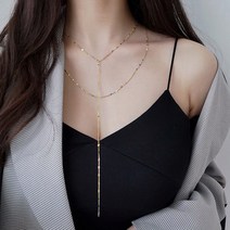 바네코쥬얼리 라피 Y 드루핑 목걸이 #1813
