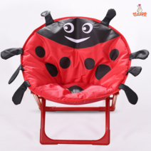 유아 캠핑 의자 아기 휴대용미니 어린이 경량 체어 어린이 좌식 캠핑용 키즈 야외 캐릭터, 레드 무당벌레