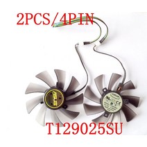컴퓨터 부품 T129025SU 12V 0.38A 4 핀 ASUS HD7970 HD7950 GTX680 direpcu II 그래픽 카드 팬
