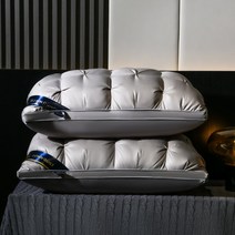 1+1 힐튼 5성급 호텔 베개 항균 항진드기 꺼짐없는 수면용 2개 묶음 3종 높이 배게, 그레이(1+1)1400g