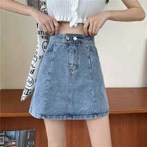 여름 데님 어디에나 어울리는 랩 스커트 하이웨이스트 빈티지 스커트
