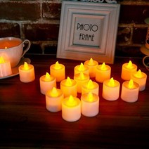 카푸 홈데코 전자초 파티용품 캔들 티라이트 전자양초 홈파티소품 테이블꾸미기 촛불 현수막 집회 무드등, 10개, 원컬러
