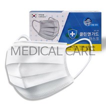 두원셀텍 덴탈마스크 클린앤가드 흰색 4중 50매(비말), 단품