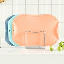 도블레 칼집이 나지 않는 항균 살균 도마(중) 4종 세트 ( 도마(중) 3 + 스테인리스 스탠드 ), (중)그린, (중)블루그레이, (중)말린장미